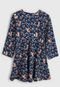 Vestido Tricae Infantil Floral Azul-Marinho - Marca Tricae