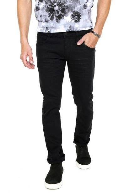 Calça Jeans Zune Reta Color Preta - Marca Zune