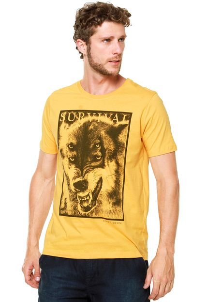 Camiseta Colcci Slim Amarela - Marca Colcci