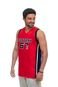 Kit com 2 Regatas de Basquete Shatark NBA Three Stars - Vermelho e Preto - Marca Shatark