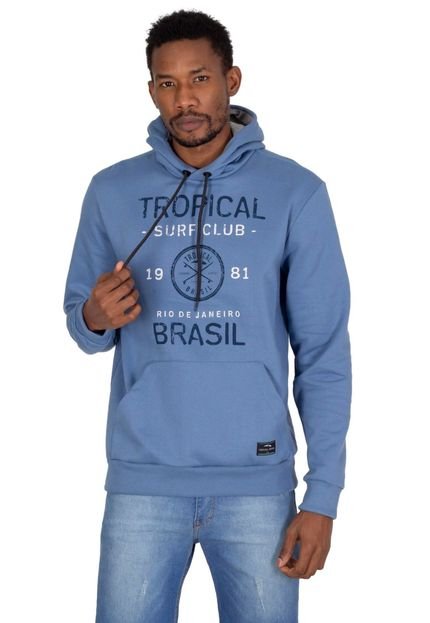Moletom Tropical Brasil Fechado Com Capuz Azul Marinho - Marca Tropical Brasil