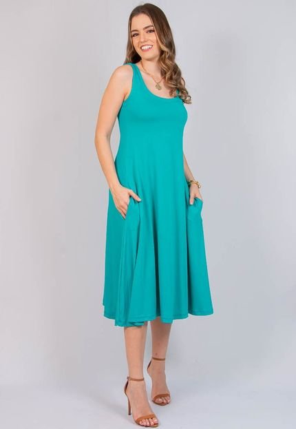 Vestido Maria Paes Midi verde - Marca Maria Paes