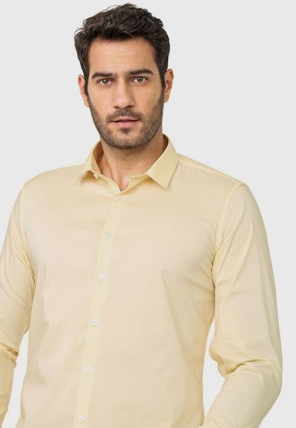 Camisa Calvin Klein Slim Lisa Amarela - Marca Calvin Klein