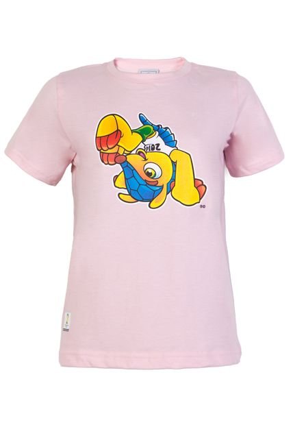 Camiseta Infantil Licenciados Copa do Mundo Mascote com Data Rosa - Marca Licenciados Copa do Mundo