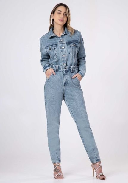 Calça Jeans Mommy com Brilhos - Marca Lunender