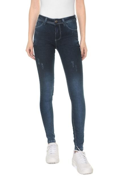 Calça Jeans GRIFLE COMPANY Skinny Pespontos Azul-Marinho - Marca GRIFLE COMPANY