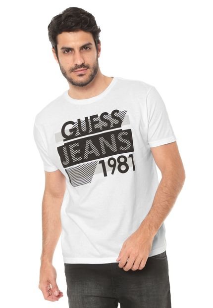 Camiseta Guess Estampada Branca - Marca Guess