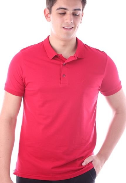 Camisa Polo Slim Pima Com Elastano Vermelho Traymon CP0717 - Marca Traymon