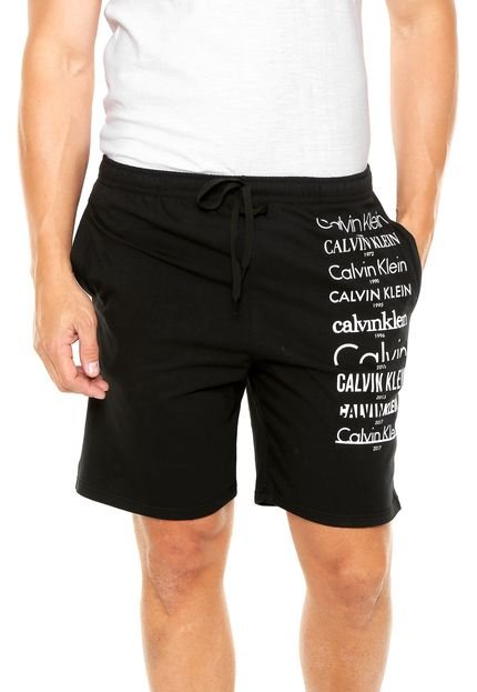 Bermuda Calvin Klein Underwear Lettering Preta - Marca Calvin Klein Underwear