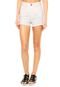 Short Canal Jeans Color Tall Rasgado Off-White - Marca Canal