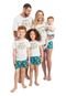 Pijama Bananinha Infantil Feminino com Blusa e Short em Meia Malha Quimby Branco - Marca Quimby