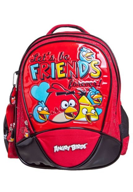 Mochila Angry Birds Friends Vermelha - Marca Santino