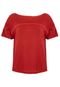 Camiseta Mulher Elastica Crop Stúdio Vermelha - Marca Mulher Elastica
