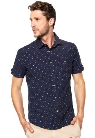 Camisa Malwee Estampada Azul