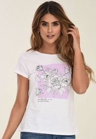 Camiseta Pastel Flower Blanco Ragged Pf51120617