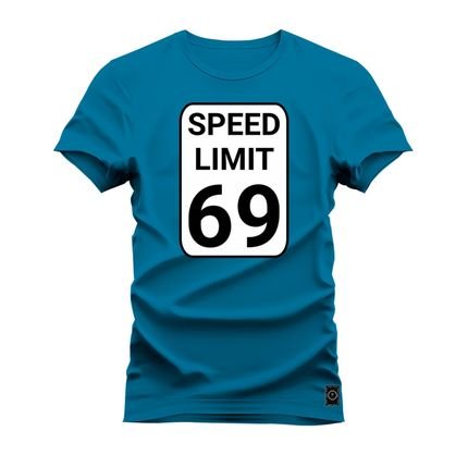 Camiseta Plus Size Shirt Premium 30.1 Algodão Estampada Speed Limited  - Azul - Marca Nexstar