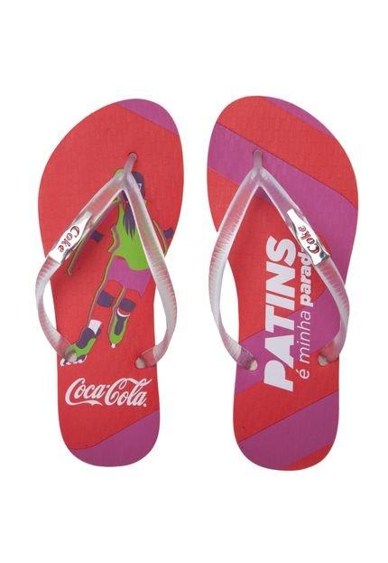 Chinelo Coca-Cola Shoes Patins Vermelho - Marca Coca Cola