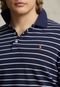 Camisa Polo Polo Ralph Lauren Slim Listrada Azul-Marinho - Marca Polo Ralph Lauren