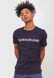 Polera Calvin Klein Jeans Azul - Calce Regular