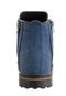 Kit de Bota Coturno Casual SapatoFran Resistente com Atacador Elástico e Zíper Lateral Azul com Relógio - Marca CR Shoes