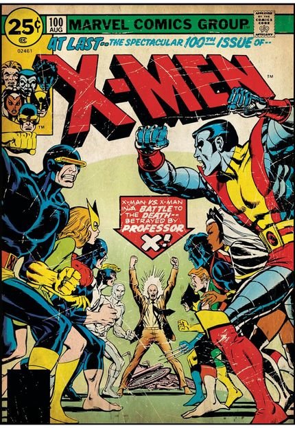 Adesivos de Parade RoomMates Colorido X-Men Issue #100 Comic Cover Giant Wall Decal - Marca RoomMates