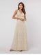 Vestido Longo Lurex  Lily Daisy LD391 Dourado - Marca Atelier Lily Daisy