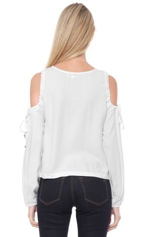 Blusa Calvin Klein Ombro Vazado Branca