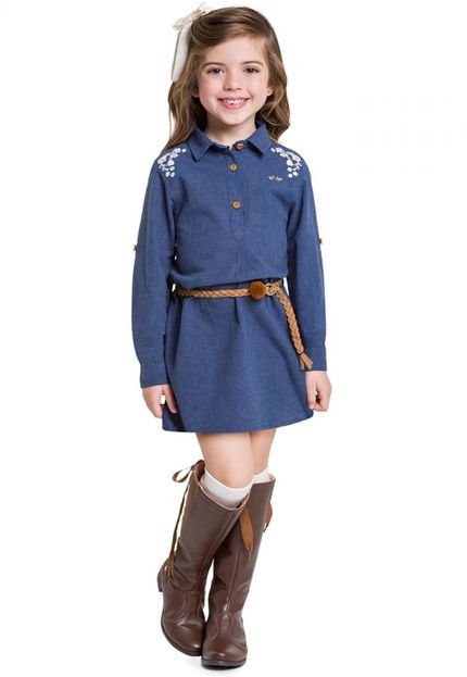 Vestido Infantil Milon Azul - Marca Milon