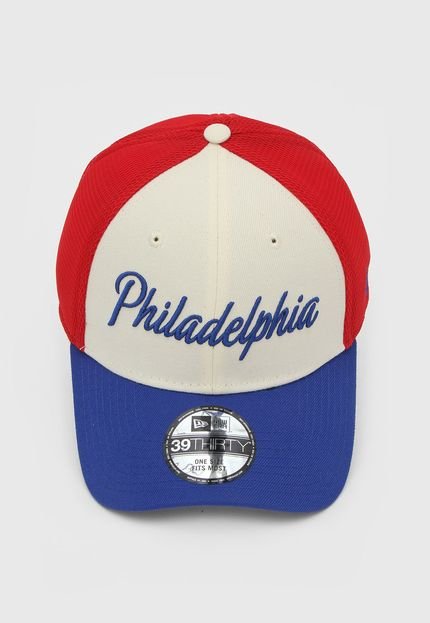 Boné New Era Philadelphia 76Ers Bege/Azul - Marca New Era