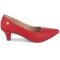 Scarpin Feminino Sapato Social Salto Fino Baixo Bico Fino Confortável Vermelho - Marca SACOLÃO DOS CALÇADOS