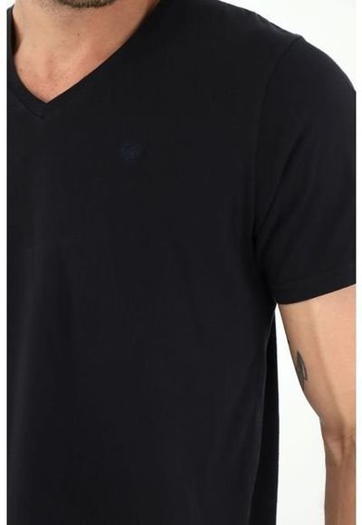 Camiseta Cuello V Negra Para Hombre Compra Ahora Dafiti Colombia