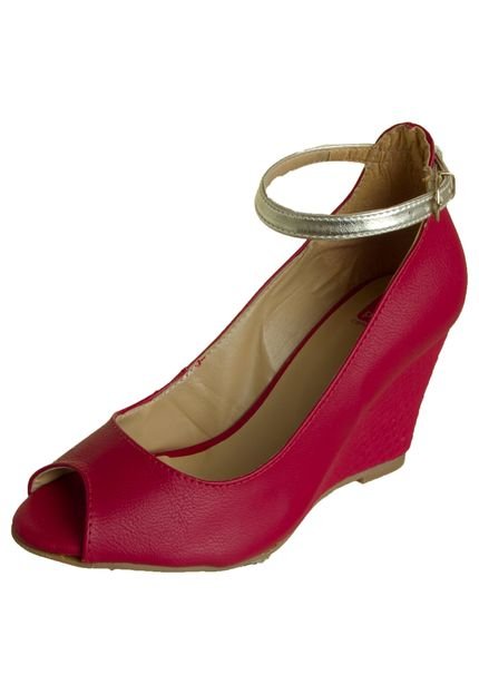 Peep Toe Pink Connection Clean Vermelho - Marca Pink Connection