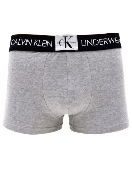 Cueca Calvin Klein Underwear Boxer Lettering Cinza - Marca Calvin Klein Underwear