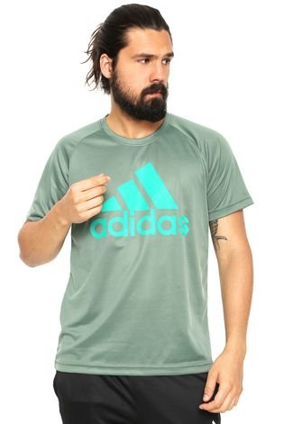 Camiseta adidas D2M Logo Verde