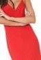 Vestido Colcci Midi Ajustado Vermelho - Marca Colcci