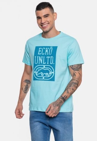 Camiseta Ecko Masculina Nogs Azul Turquesa
