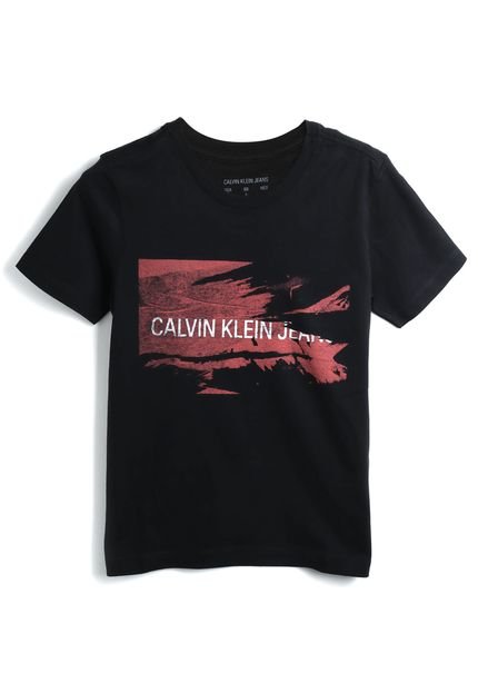 Camiseta Calvin Klein Kids Menino Estampa Preta - Marca Calvin Klein Kids