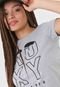 Camiseta Roxy Lettering Cinza - Marca Roxy