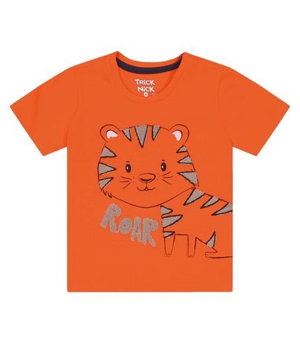 Camiseta Infantil Masculina Tigre Trick Nick Laranja - Marca Trick Nick