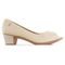 Scarpin Usaflex Peep Toe Couro Feminino Bege - Marca Usaflex