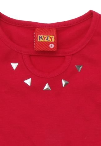 Camiseta Kyly Menina Lisa Vermelha