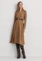 Vestido Lauren Ralph Lauren Midi Transpassado Bege - Marca Lauren Ralph Lauren