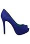 Peep Toe Básico Azul - Marca My Shoes