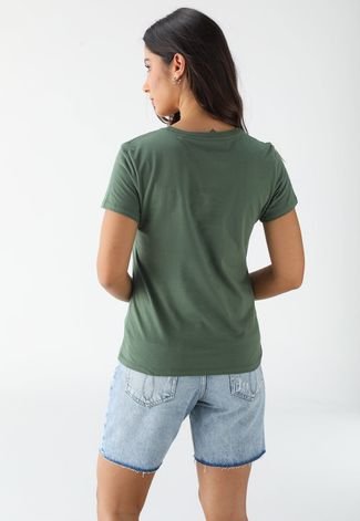Camiseta Levis Slim Logo Verde