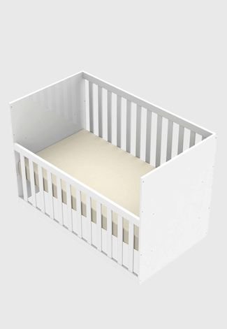 Dormitório Ariel Guarda Roupa 3 Portas/Cômoda Ariel/Berço Gabi Branco Carolina Baby