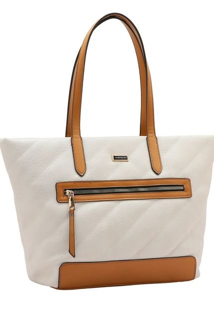 Bolsa Feminina Chenson Matelasse Diagonal Off White - Marca Chenson