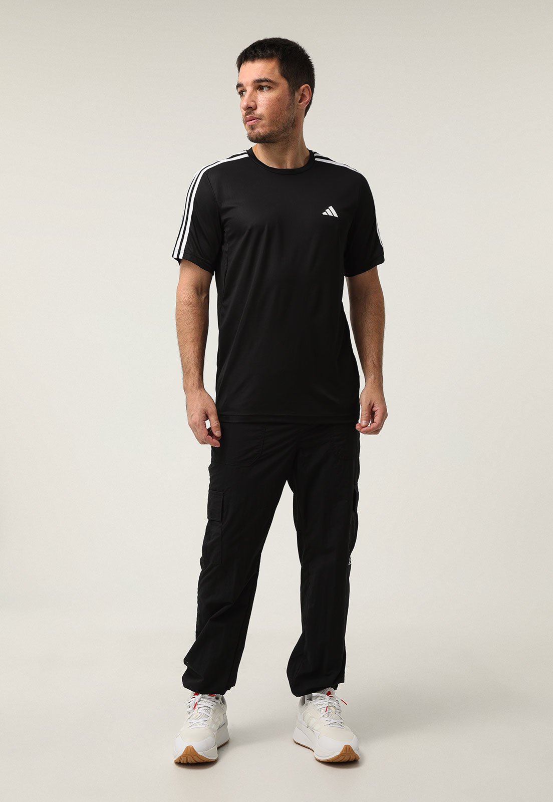 Camiseta adidas Performance 3 Stripes Preta - Marca adidas Performance