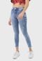 Calça Cropped Jeans Biotipo Skinny Desgastes Azul - Marca Biotipo
