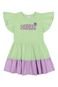 Vestido Infantil Menina Curto Estampado Glitter Dream Elian Verde Claro - Marca Elian