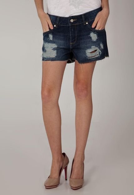 Short Jeans Letage Pamela Azul - Marca Letage